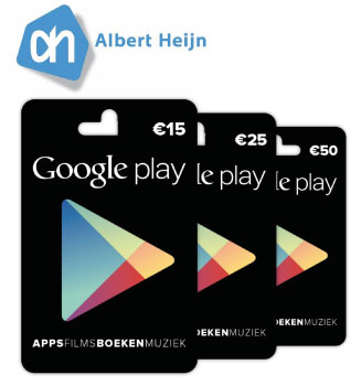 avond blok toetje Google Play Gift Cards te koop bij Albert Heijn