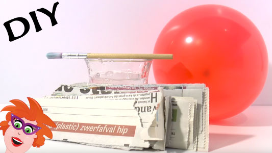 Ramkoers Grommen Teken Ballon beplakken met papier-maché - Juf Jannie leren met kinderen